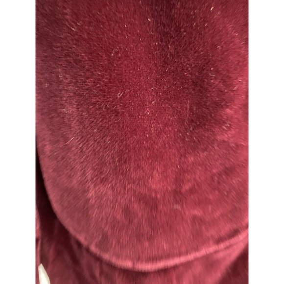 Vintage Addenda Maroon Velour Two Button Jacket W Pockets Women’s Size 2 - Picture 5 of 7